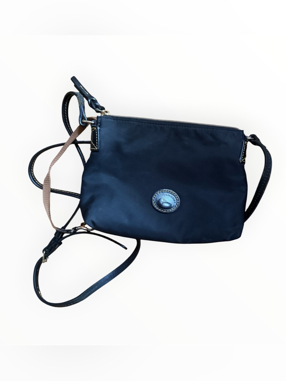 Dooney & Bourke Black Nylon Crossbody Purse with Logo
